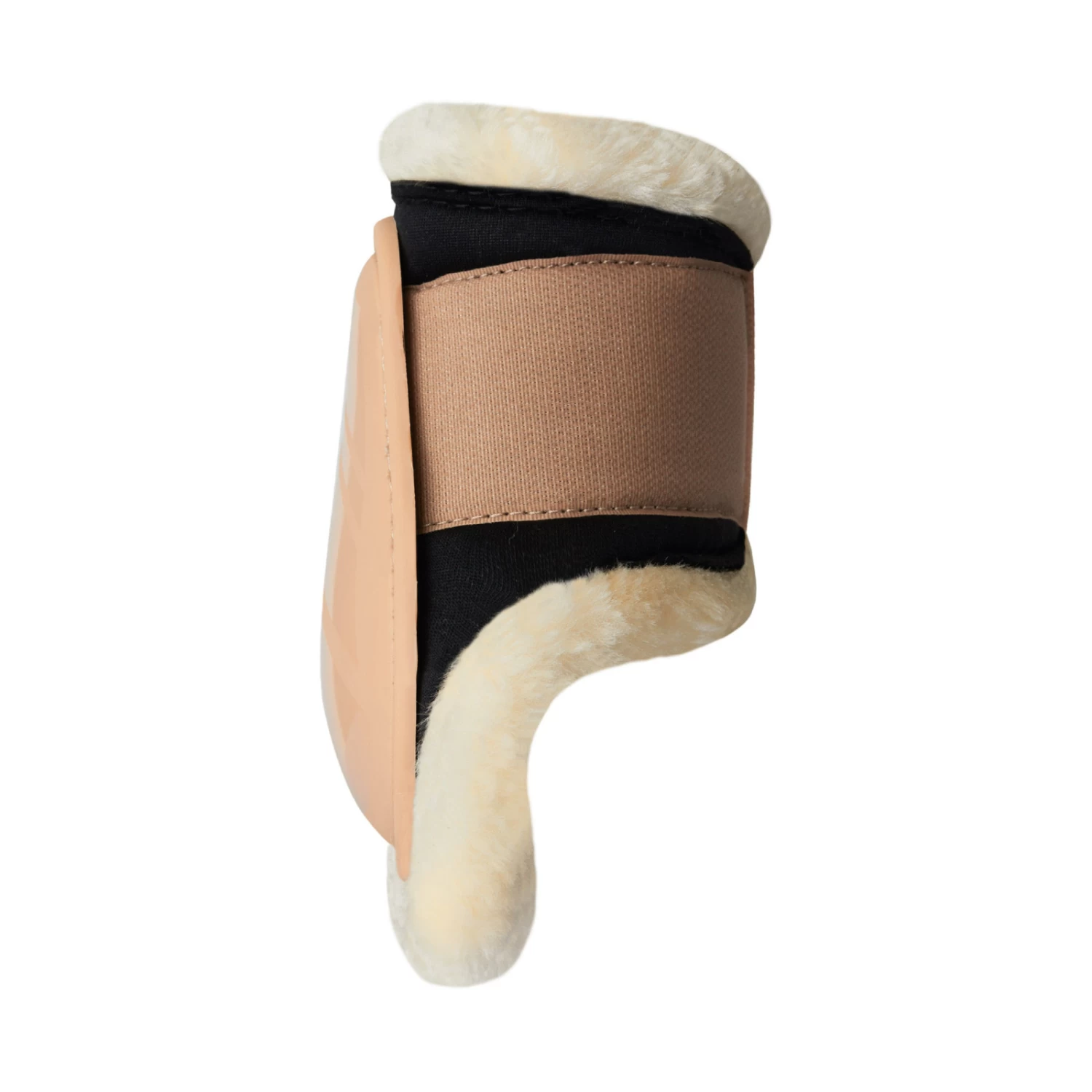 Horze Caliber Fleece Hind Fetlock Boots - Biscuit Brown - Image 7