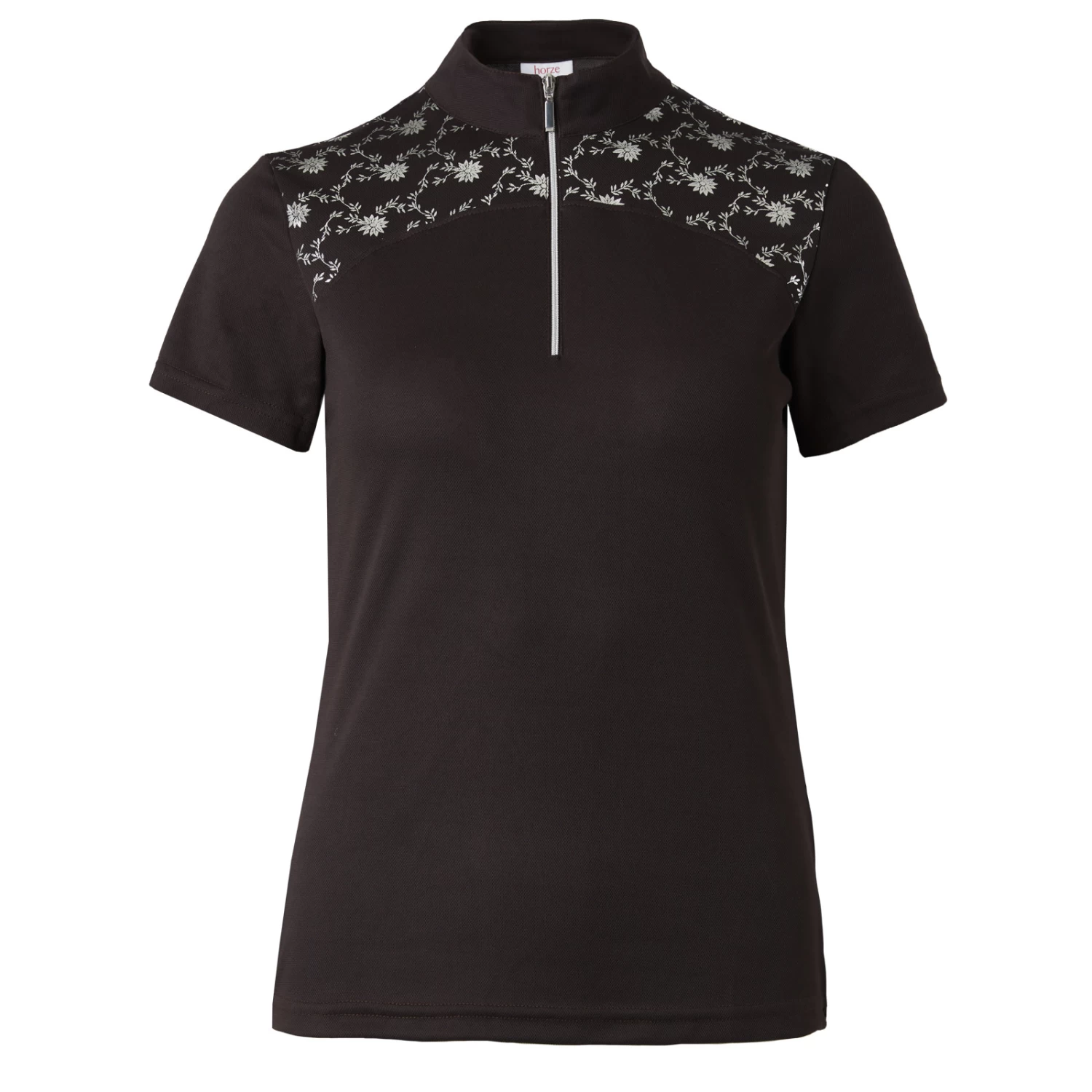 Horze Kaitlin Womens Short Sleeved Performance Show And Training Shirt - Orchid Hush - Image 8