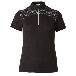 Horze Kaitlin Womens Short Sleeved Performance Show And Training Shirt - After Dark Brown