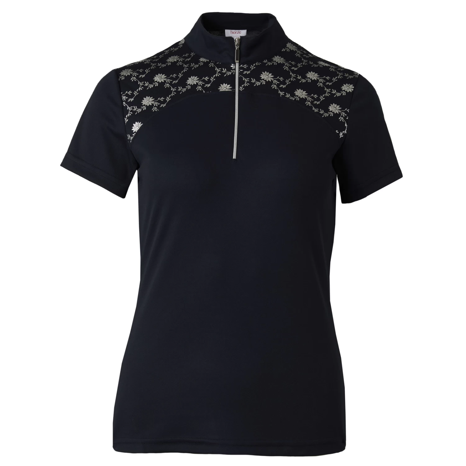 Horze Kaitlin Womens Short Sleeved Performance Show And Training Shirt - Orchid Hush - Image 9