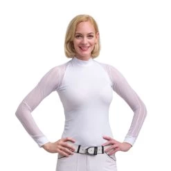 Cavalliera Contessa Long Sleeve Technical Show Shirt - White