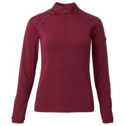 Horze Mia Womens Long Sleeved Training Polo Shirt - Anemone Dark Pink