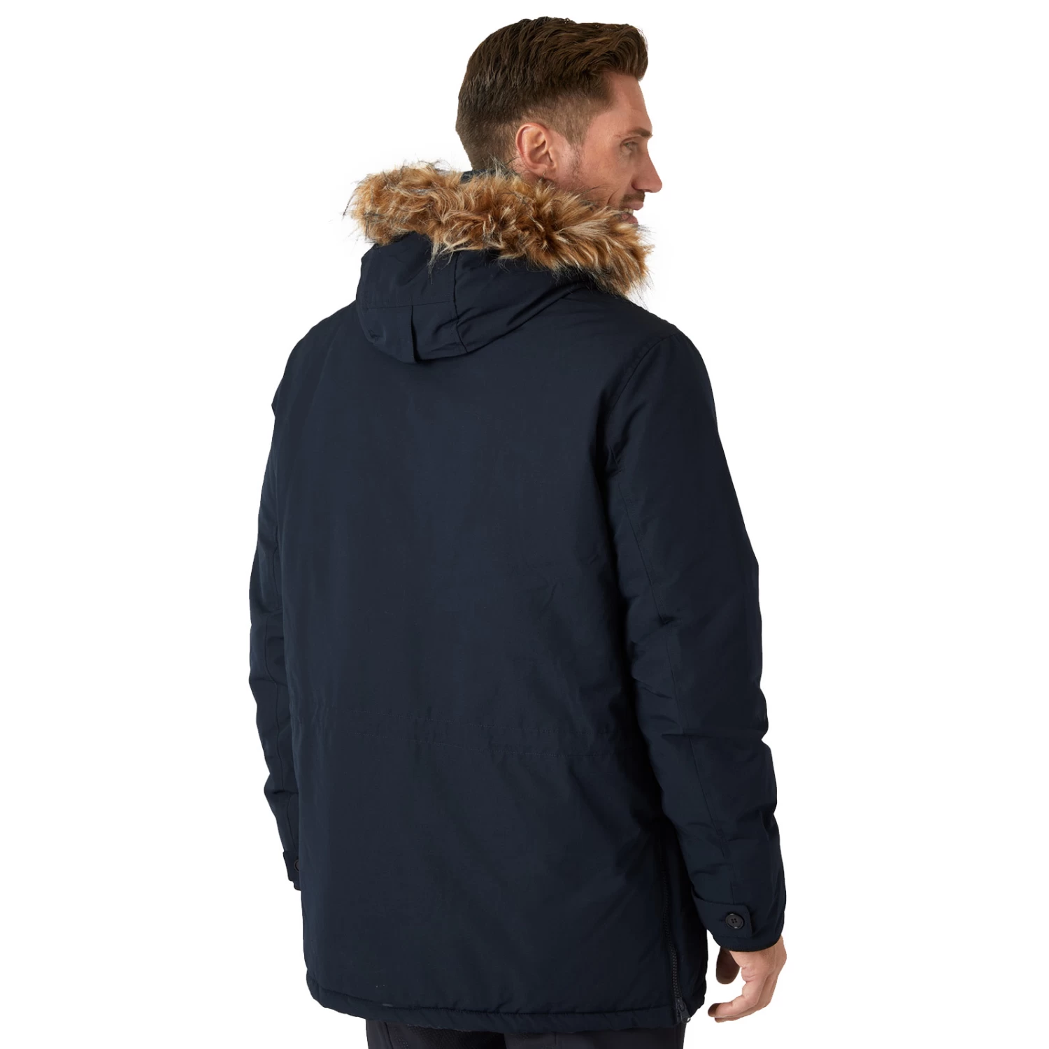 B Vertigo Garren Mens Winter Parka Jacket - Dark Navy - Image 7