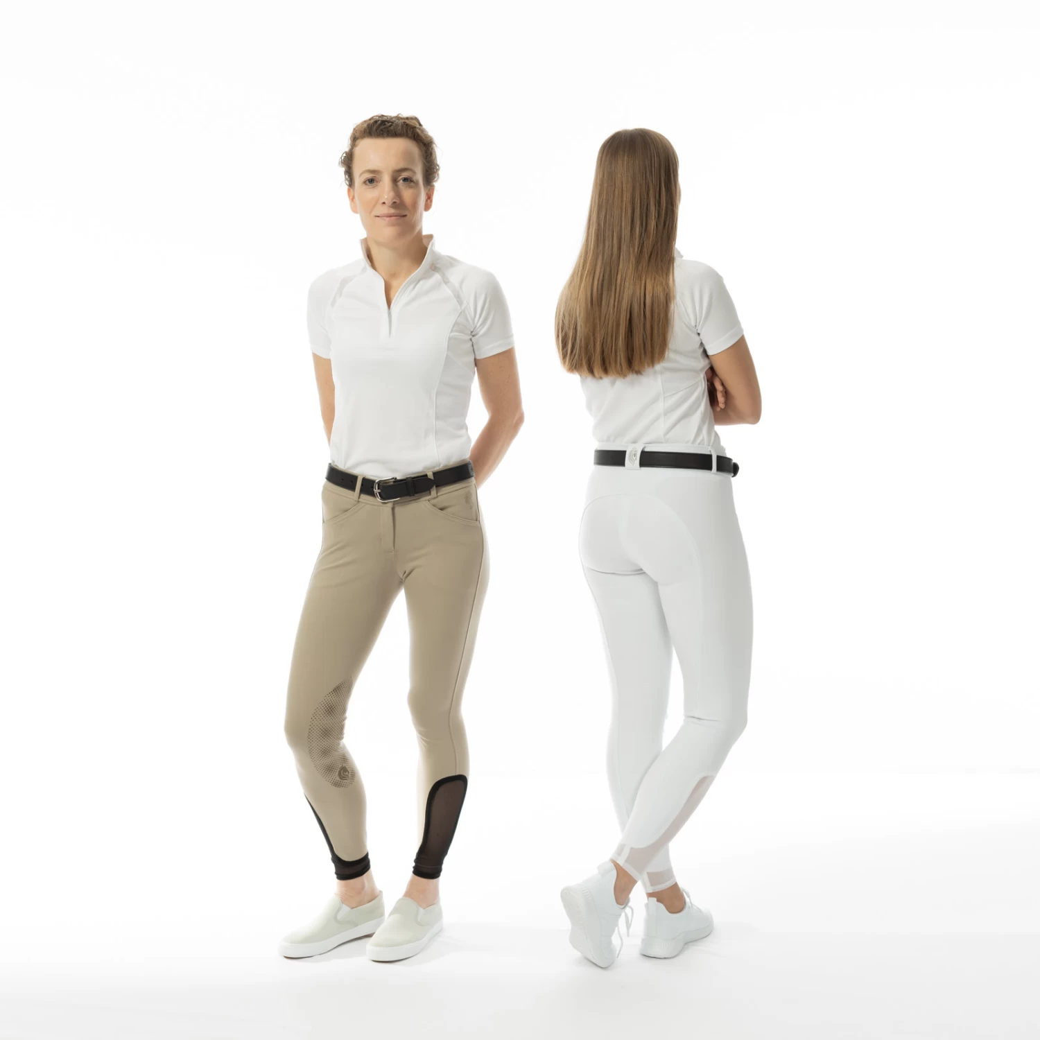 Equinavia Astrid Womens Silicone Full Seat Breeches - White/Light Gray - Image 3