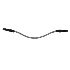 Horze Munich Curved Browband With Crystals - Alloy Grey