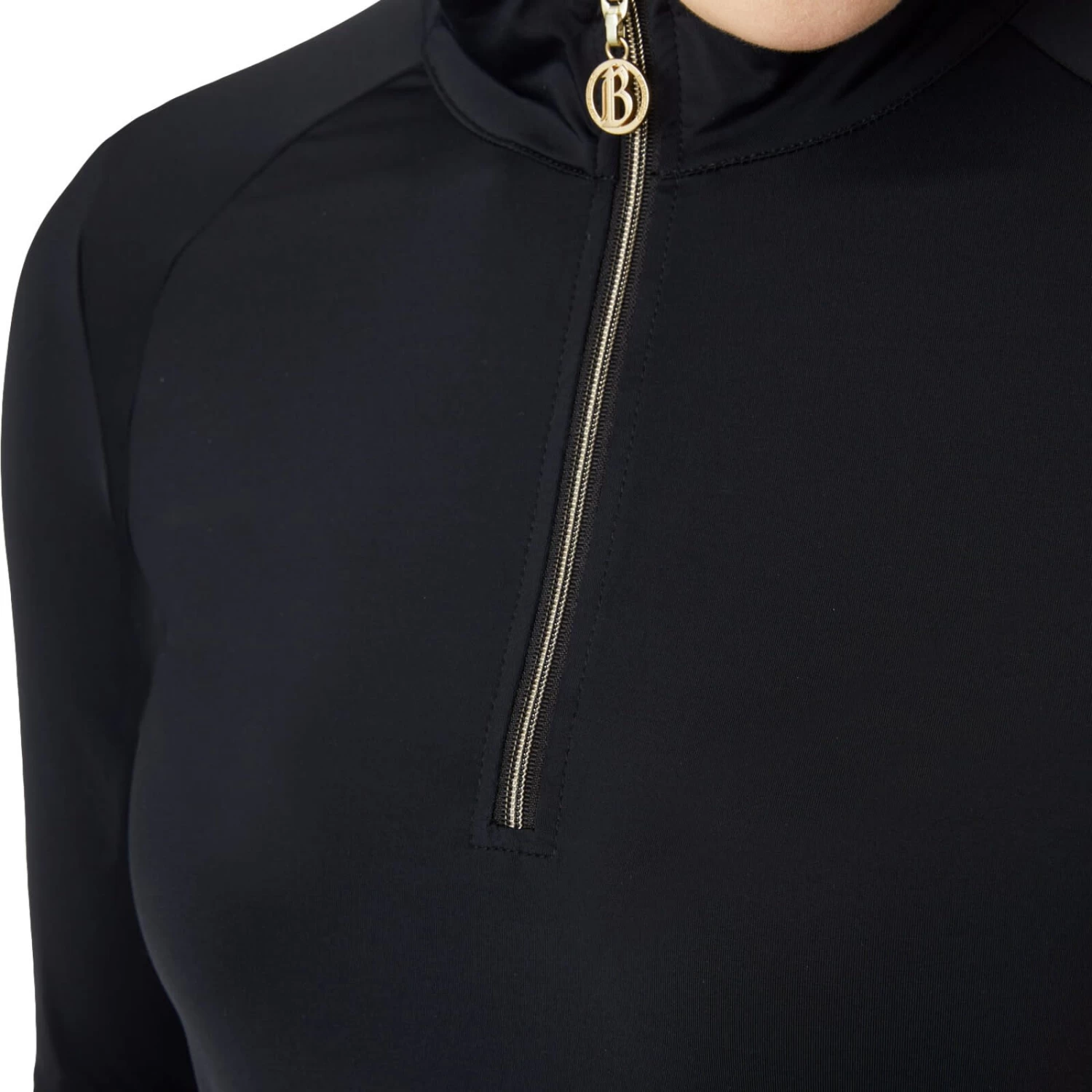 B Vertigo Sidney Womens Long Sleeved Ventilated Half Zip Shirt - Anthracite Grey - Image 6