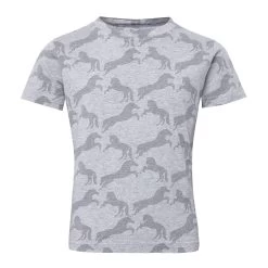 Horze Micky Kids Organic Cotton T Shirt - Ash Gray