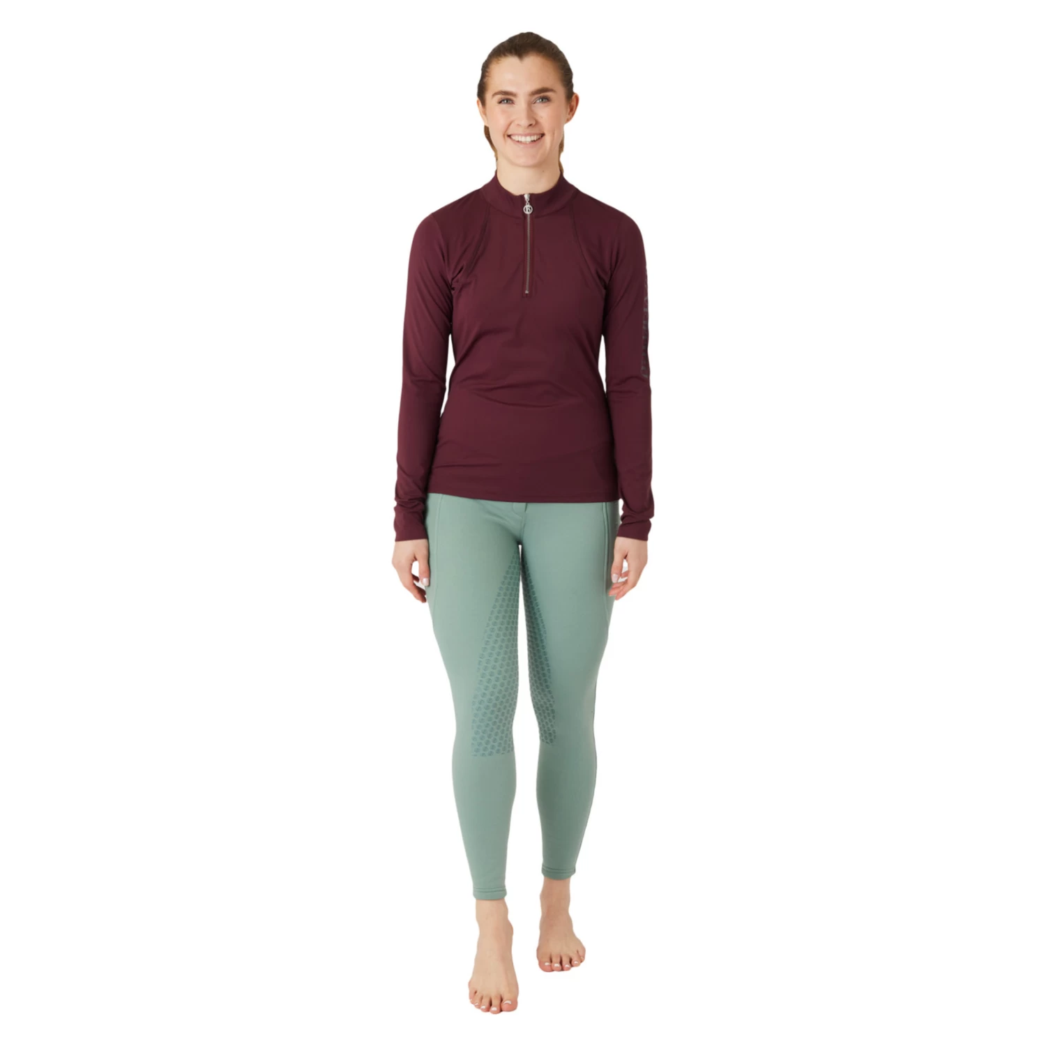 B Vertigo Inez Technical Long Sleeved Shirt - Cabernet - Image 8