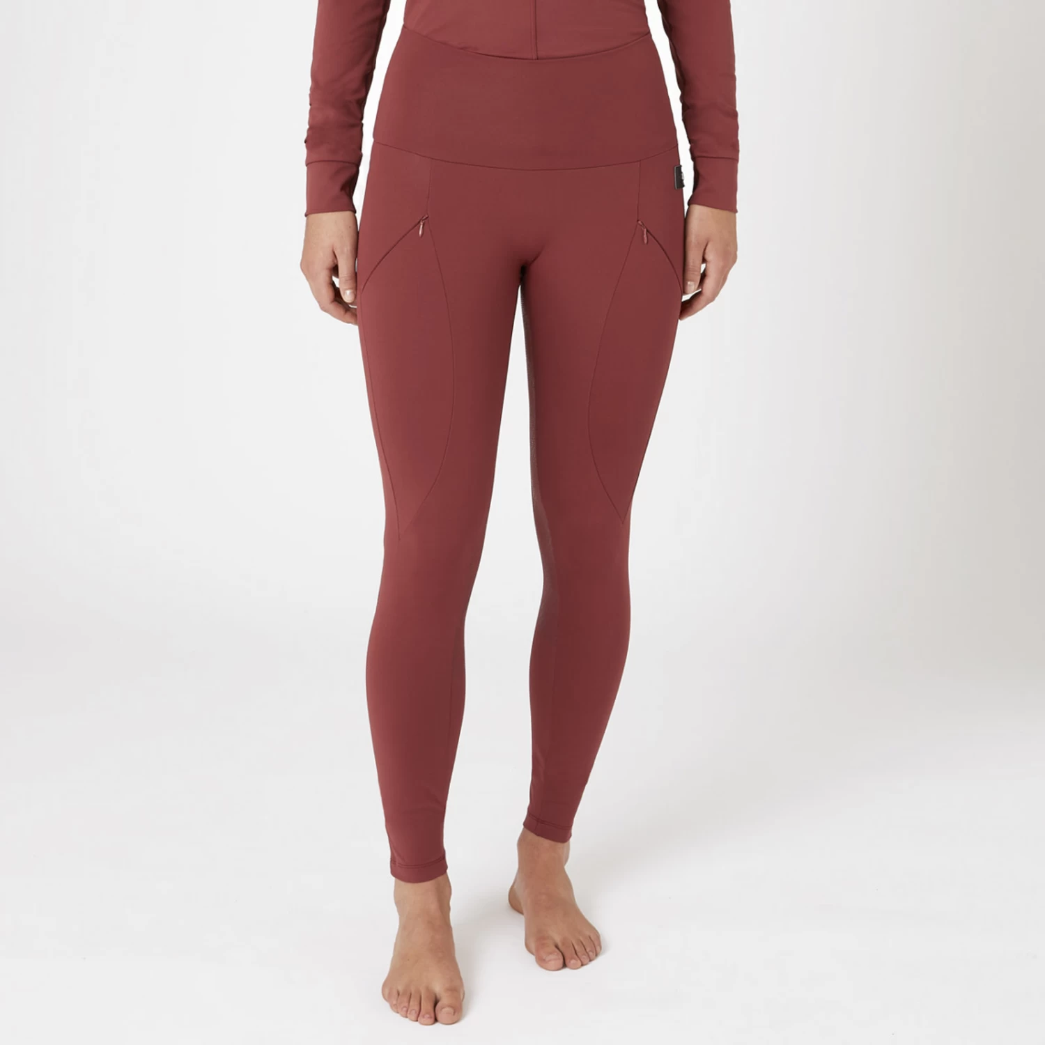 Horze Raquel Womens Full Seat Tights - Merlot - Image 5