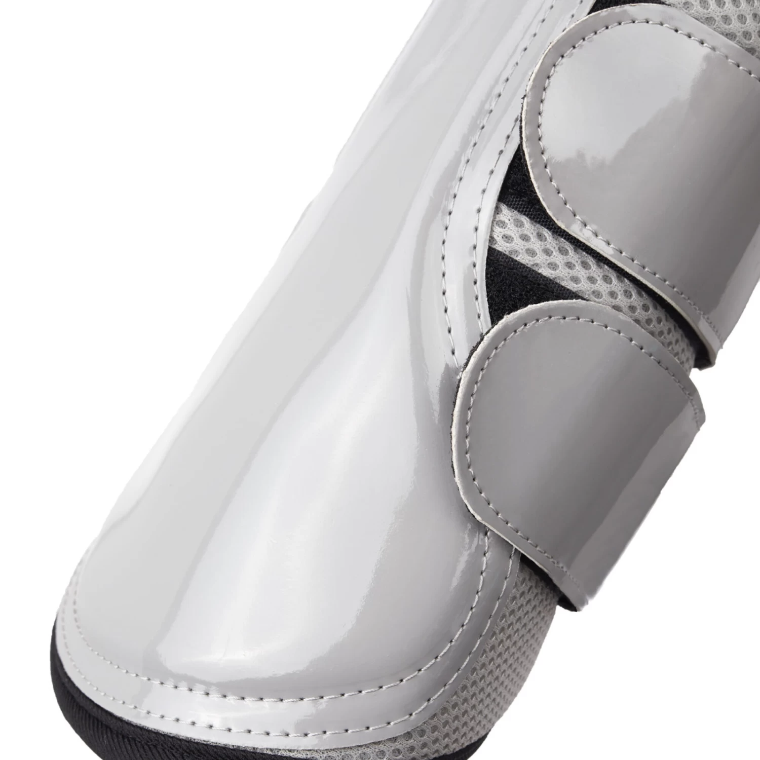 Horze Smoky Twilight Air Mesh Brushing Boots - Quiet Grey - Image 8