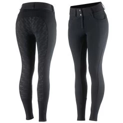 Horze Mia Thermo Silicone Full Seat Breeches - Black