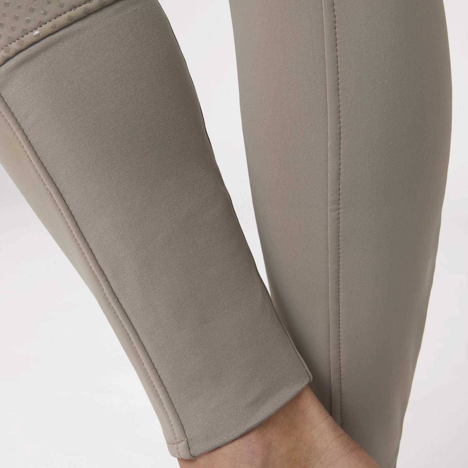 Horze Grand Prix Womens Thermo Softshell Full Seat Breeches - Roasted Cashew - Image 6