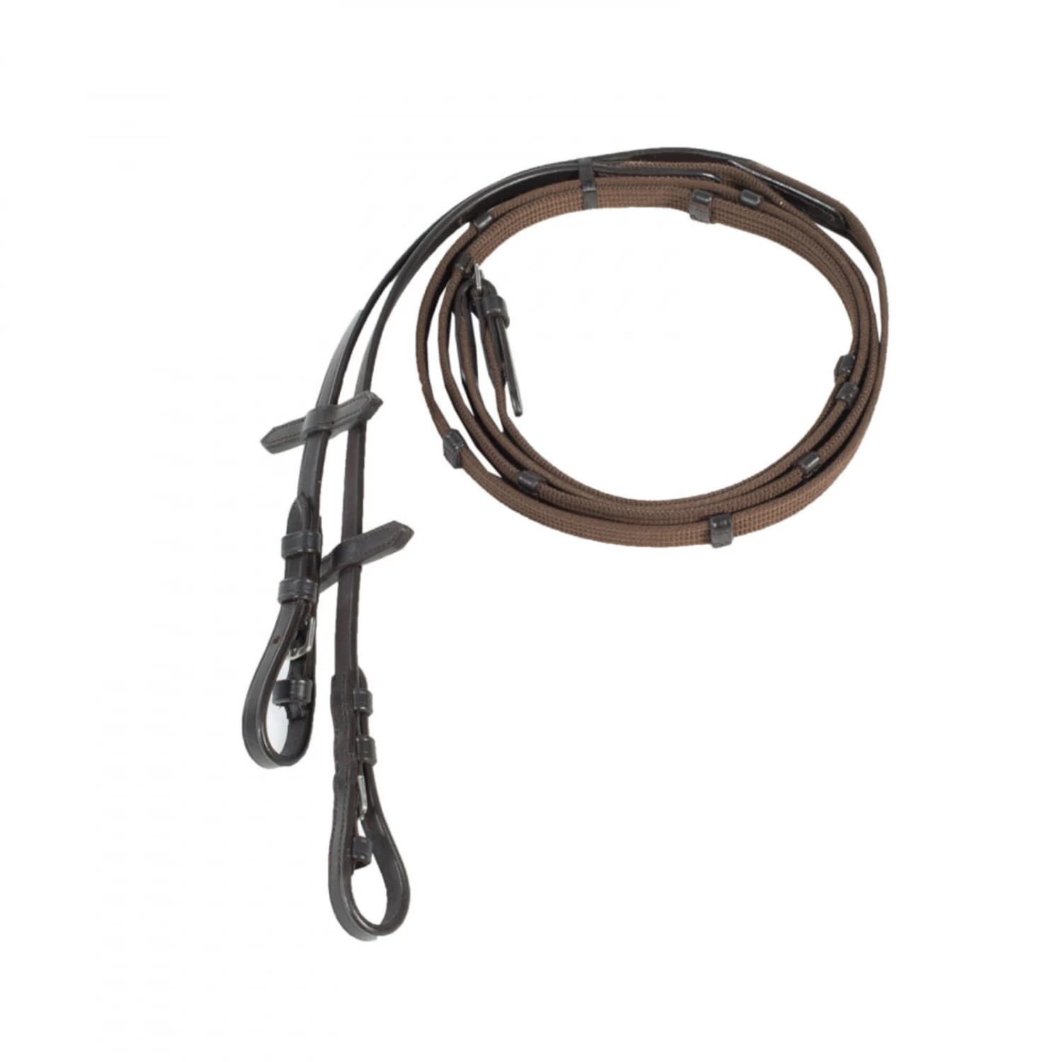 Horze Slender Web Reins - Black - Image 4