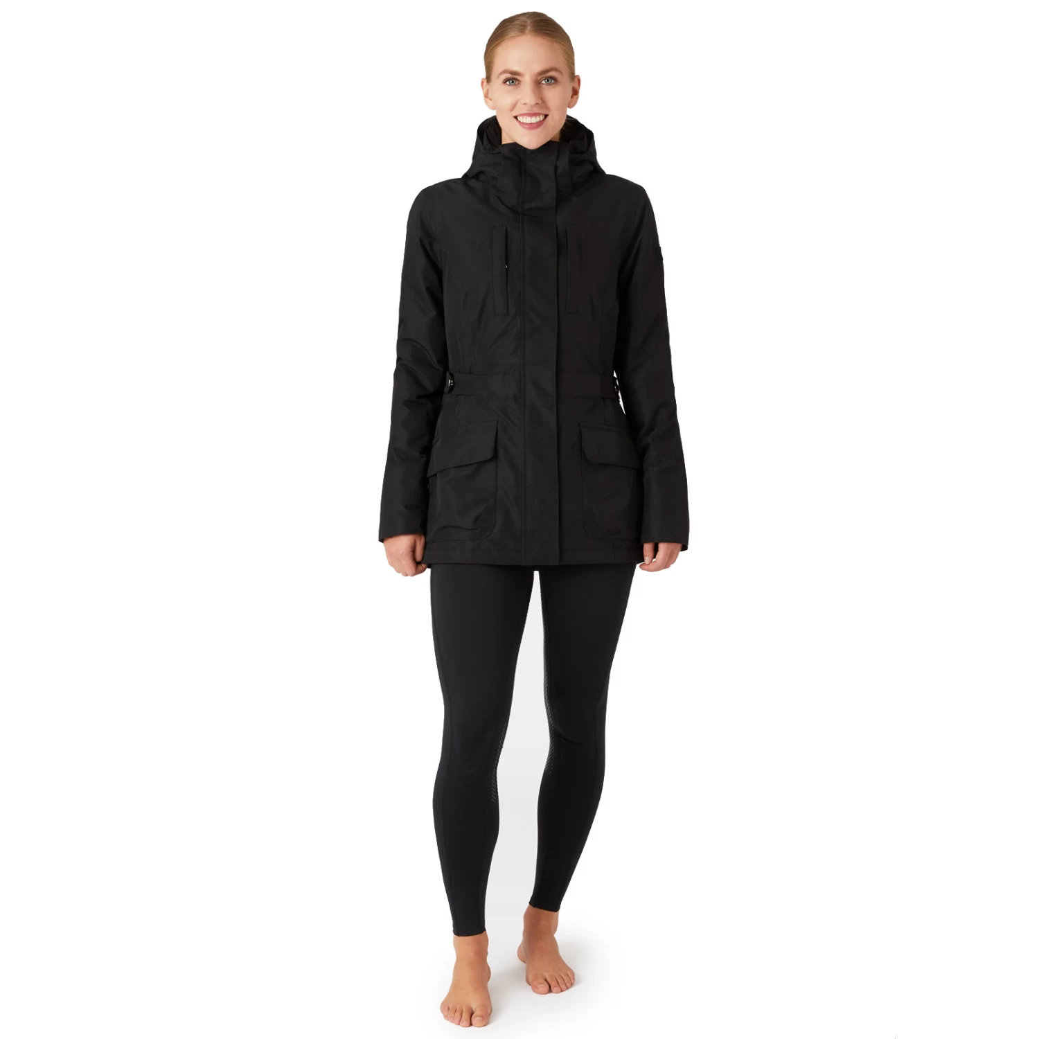 Horze Jadine Womens Waterproof Shell Jacket - Black - Image 7