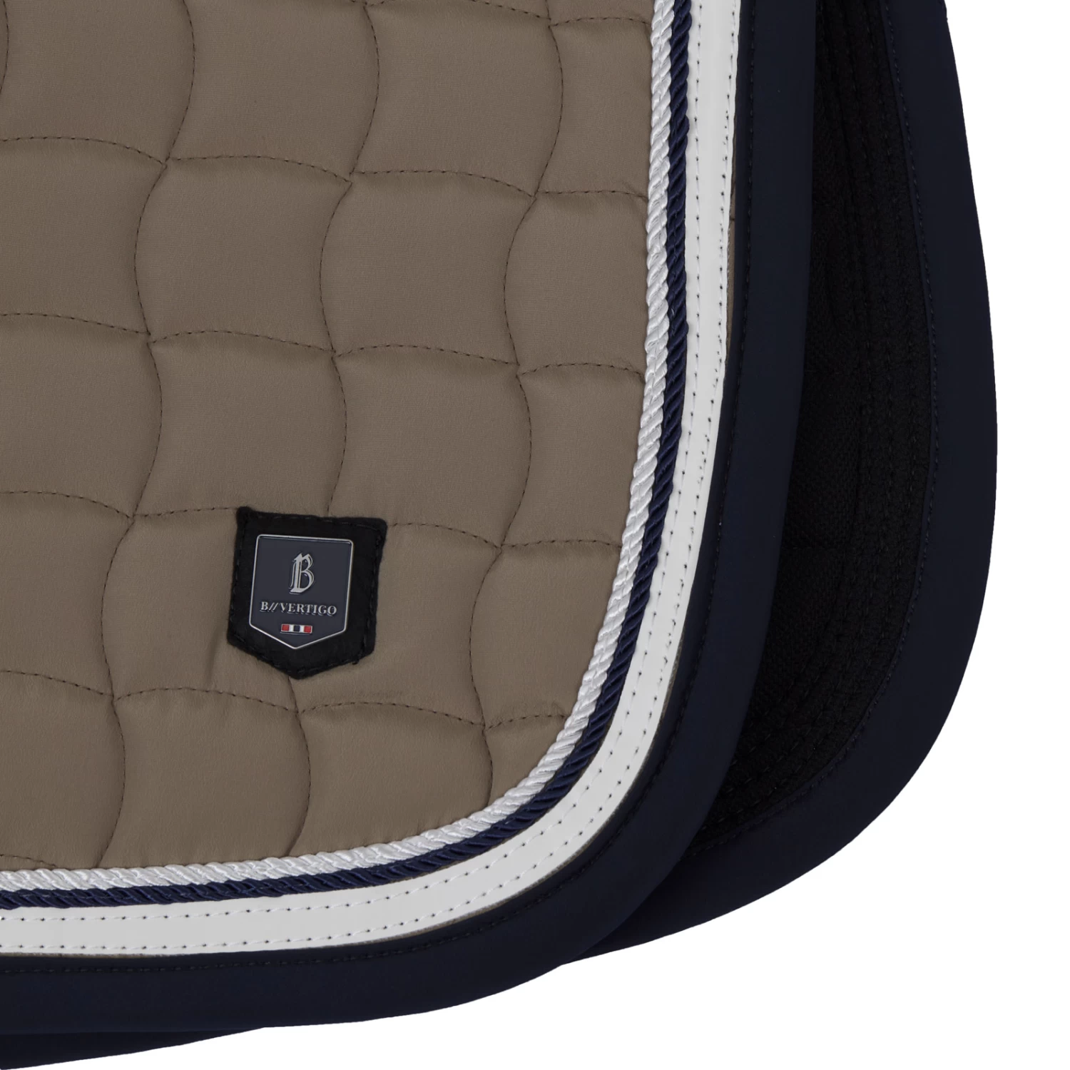 B Vertigo Cameron Double Corded All Purpose Saddle Pad - Fossil Brown - Image 3