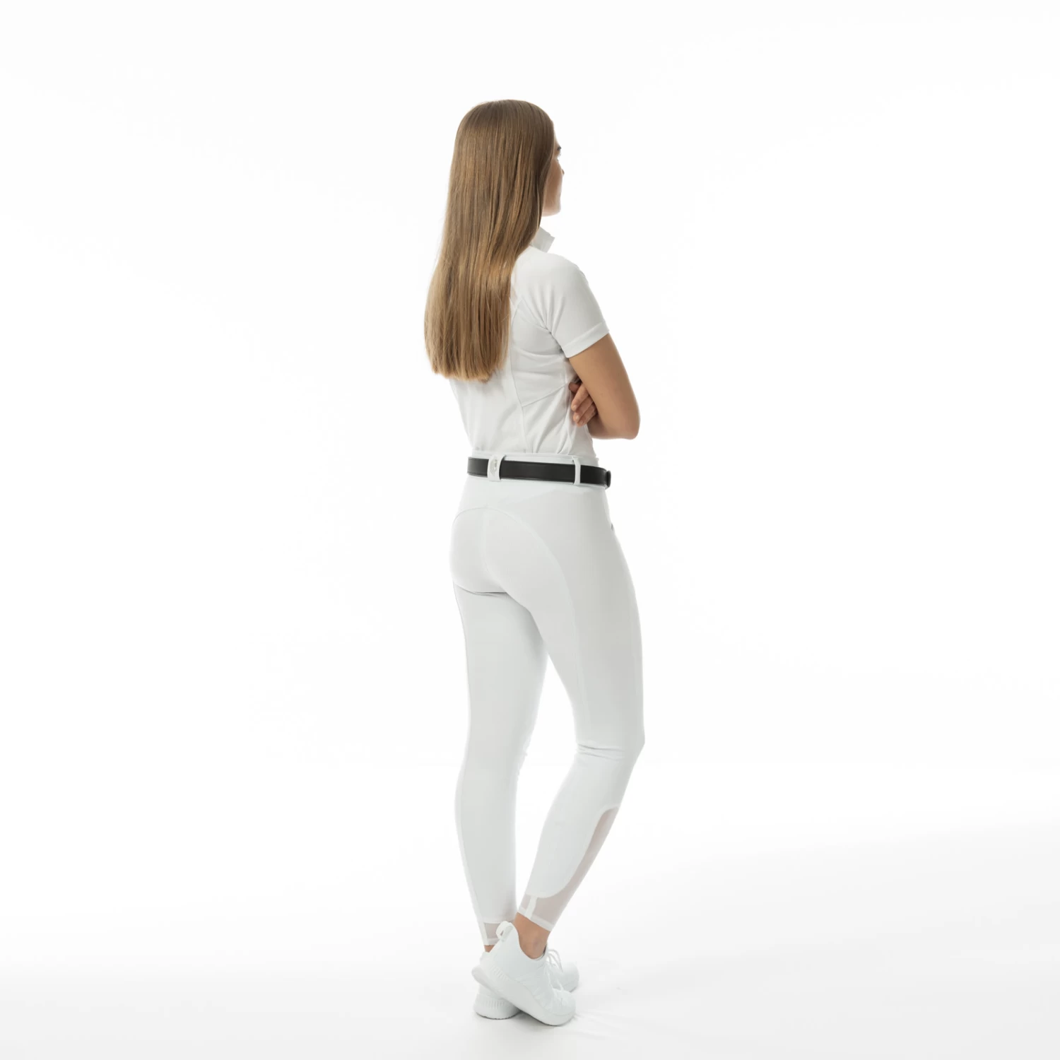 Equinavia Astrid Womens Silicone Full Seat Breeches - White/Light Gray - Image 5