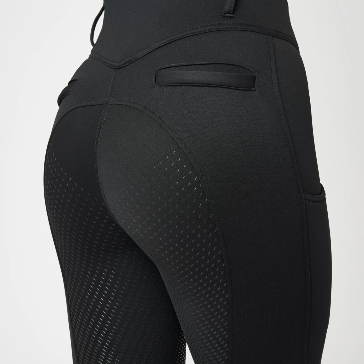 Horze Mira Womens Thermo Full Seat Breeches - Black - Image 8