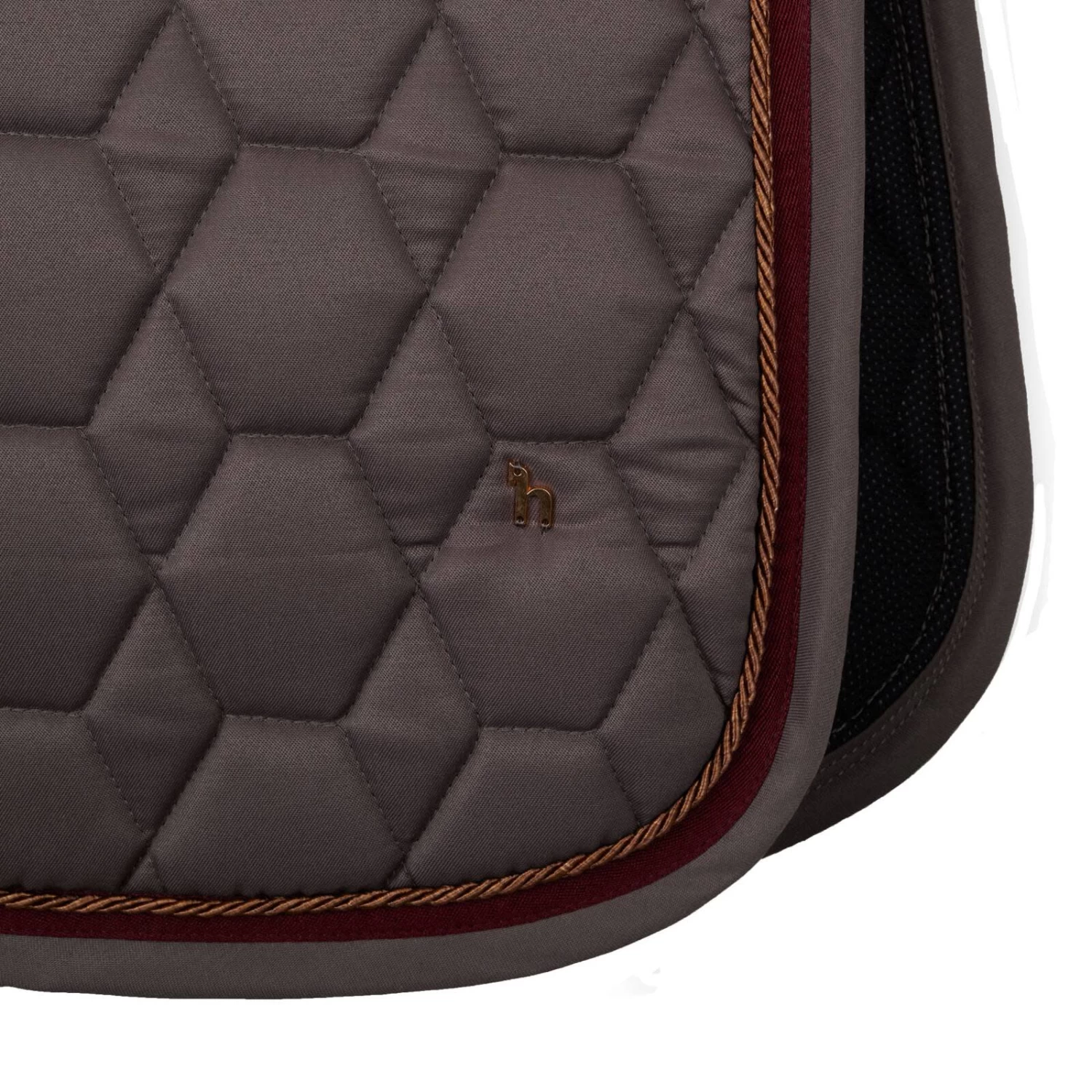 Horze Kenya Anti Slip Dressage Saddle Pad - Iron Grey Brown - Image 8