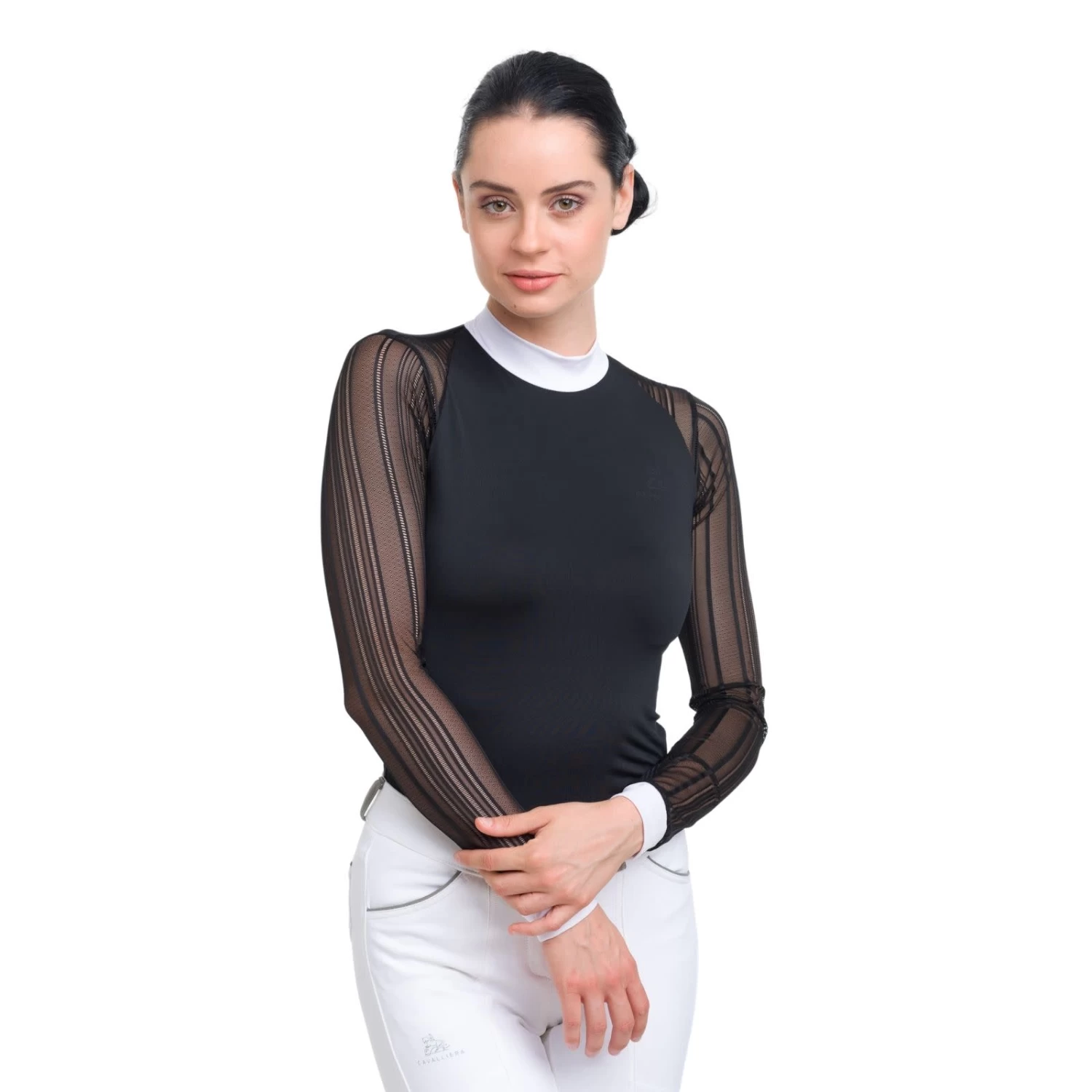 Cavalliera Contessa Long Sleeve Technical Show Shirt - Black