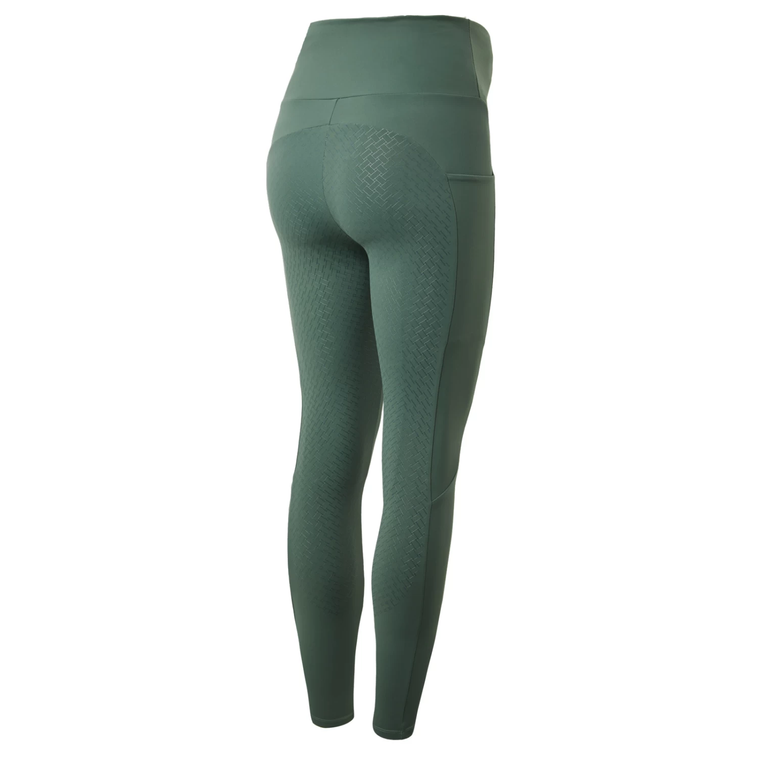 Horze Ginny Womens Maternity Full Seat Tights - Cilantro Green - Image 6