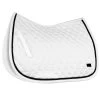 Horze Noir Jumping Saddle Pad With Black Pearls - White