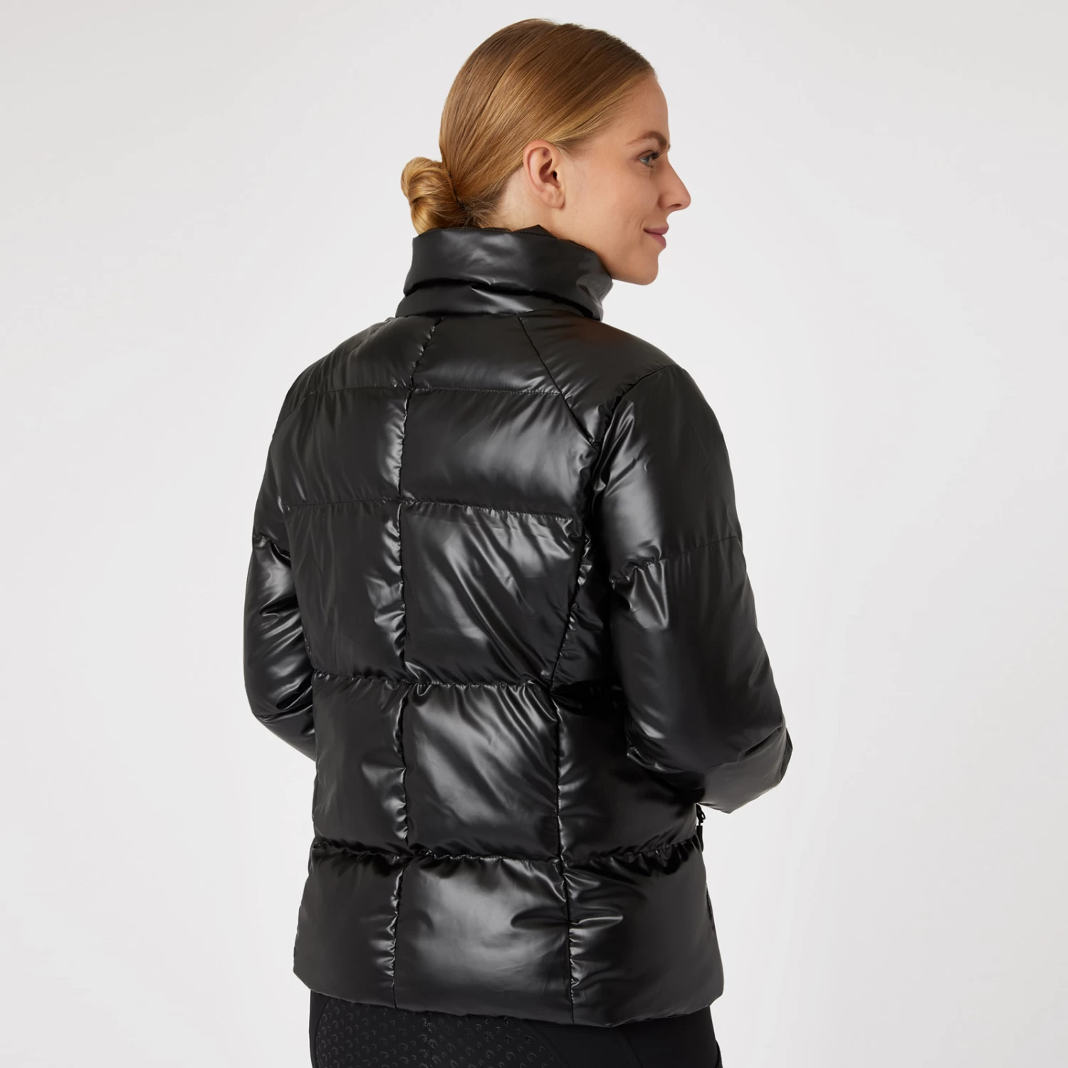Horze Rianna Womens Shine Padded Jacket - Black - Image 6