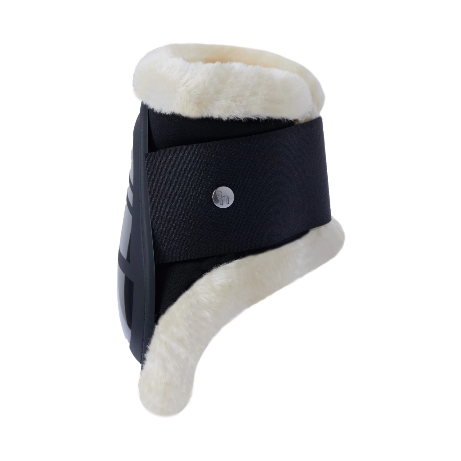 Horze Caliber Fleece Hind Fetlock Boots - Black - Image 2