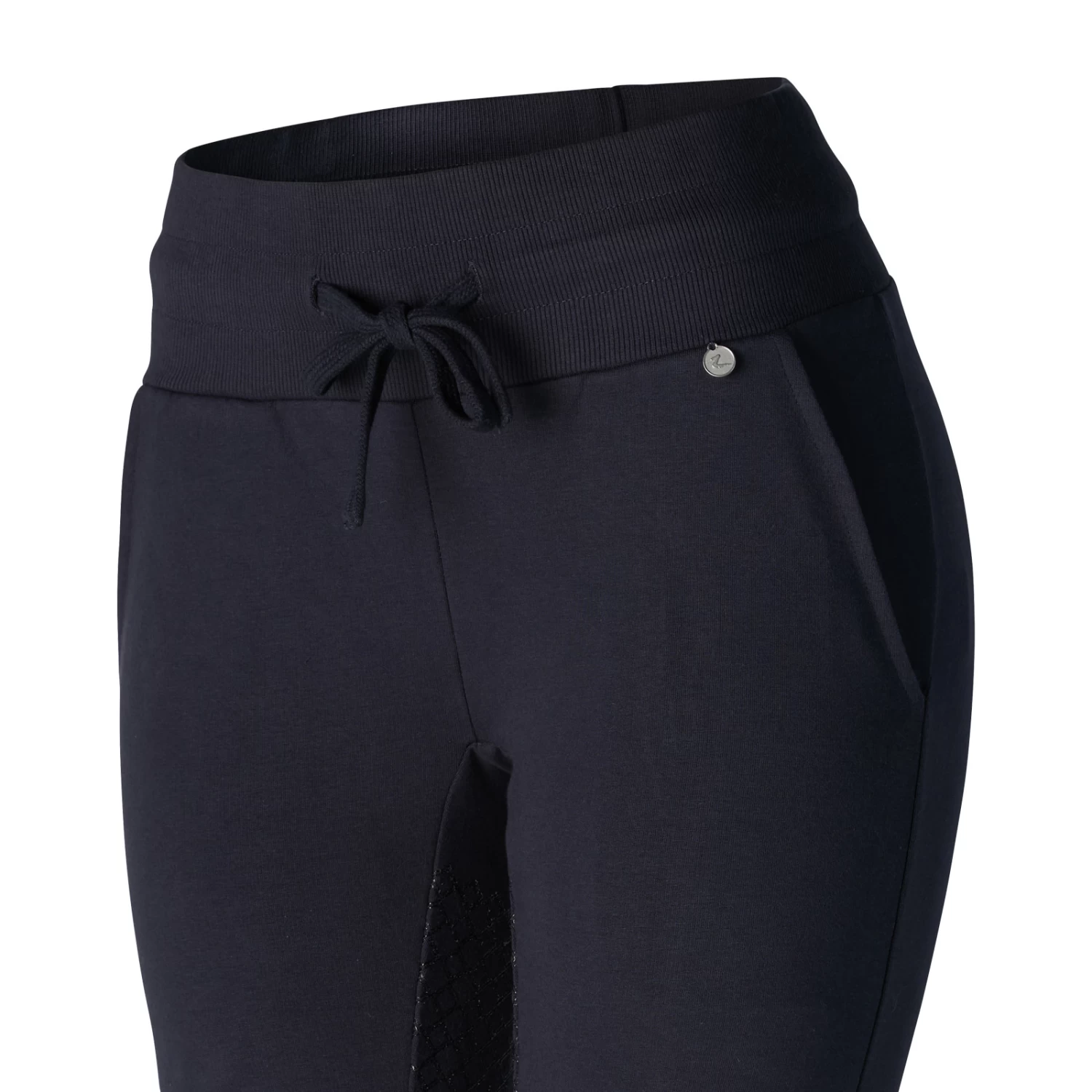 Horze Elinor Womens Cotton Stretch Riding Tights - Dark Navy - Image 6