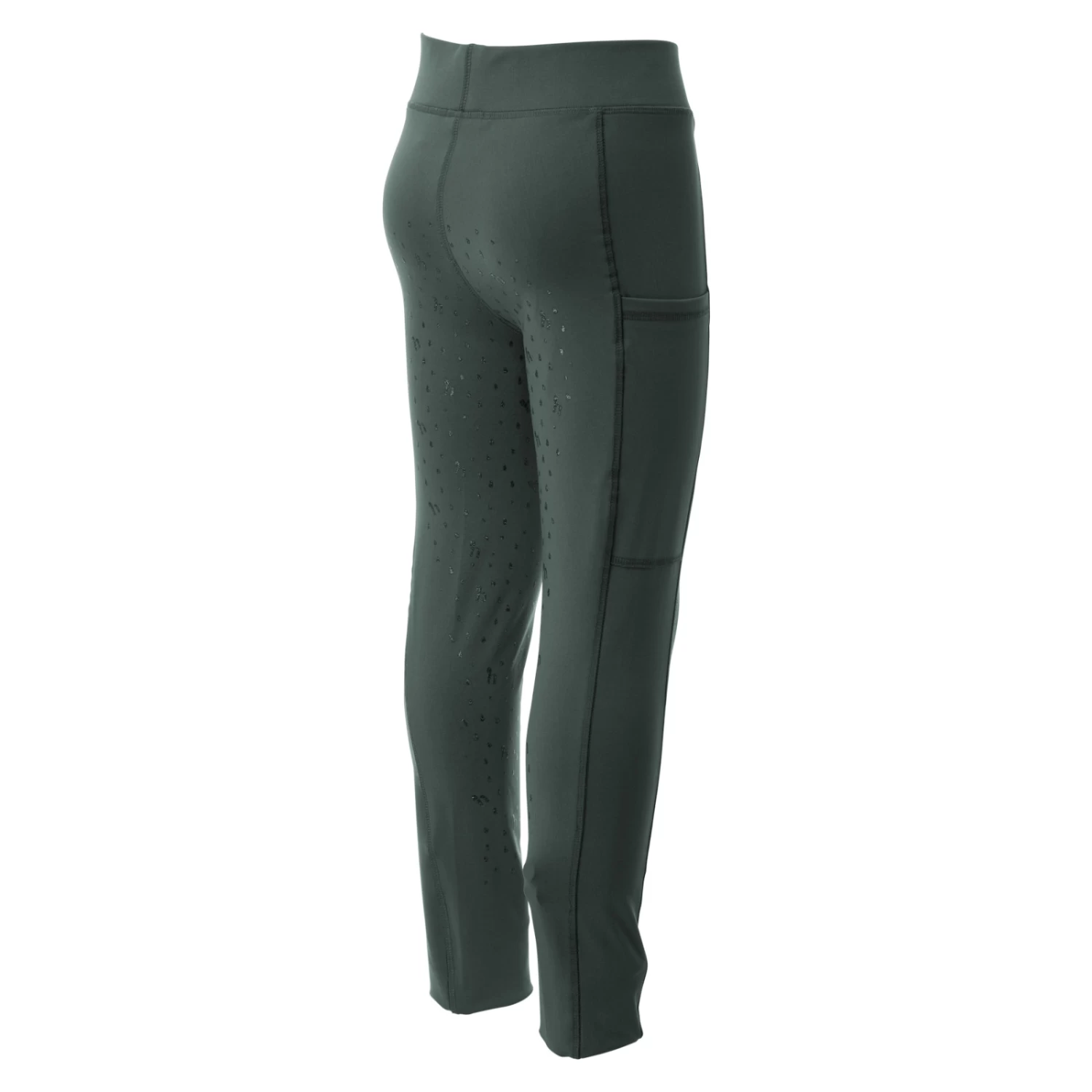 Horze Valeria Kids Full Seat Tights - Goblin Blue - Image 5