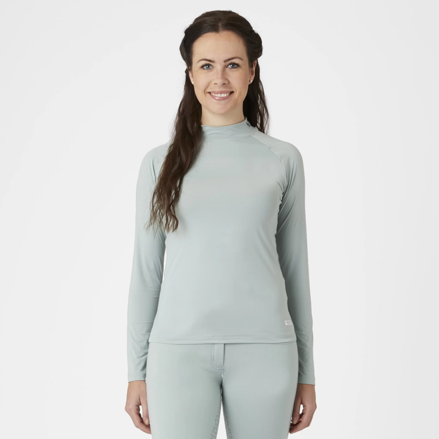 Horze Gabriela Womens UV Pro Cooling Sun Shirt - Aqua Grey