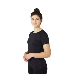 Horze Lucy Womens Ventilated Training T-shirt - Dark Navy