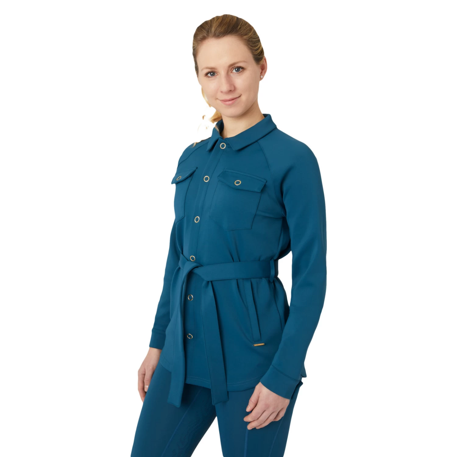 Horze Alyssa Womens Shirt Jacket - Legion Blue - Image 10
