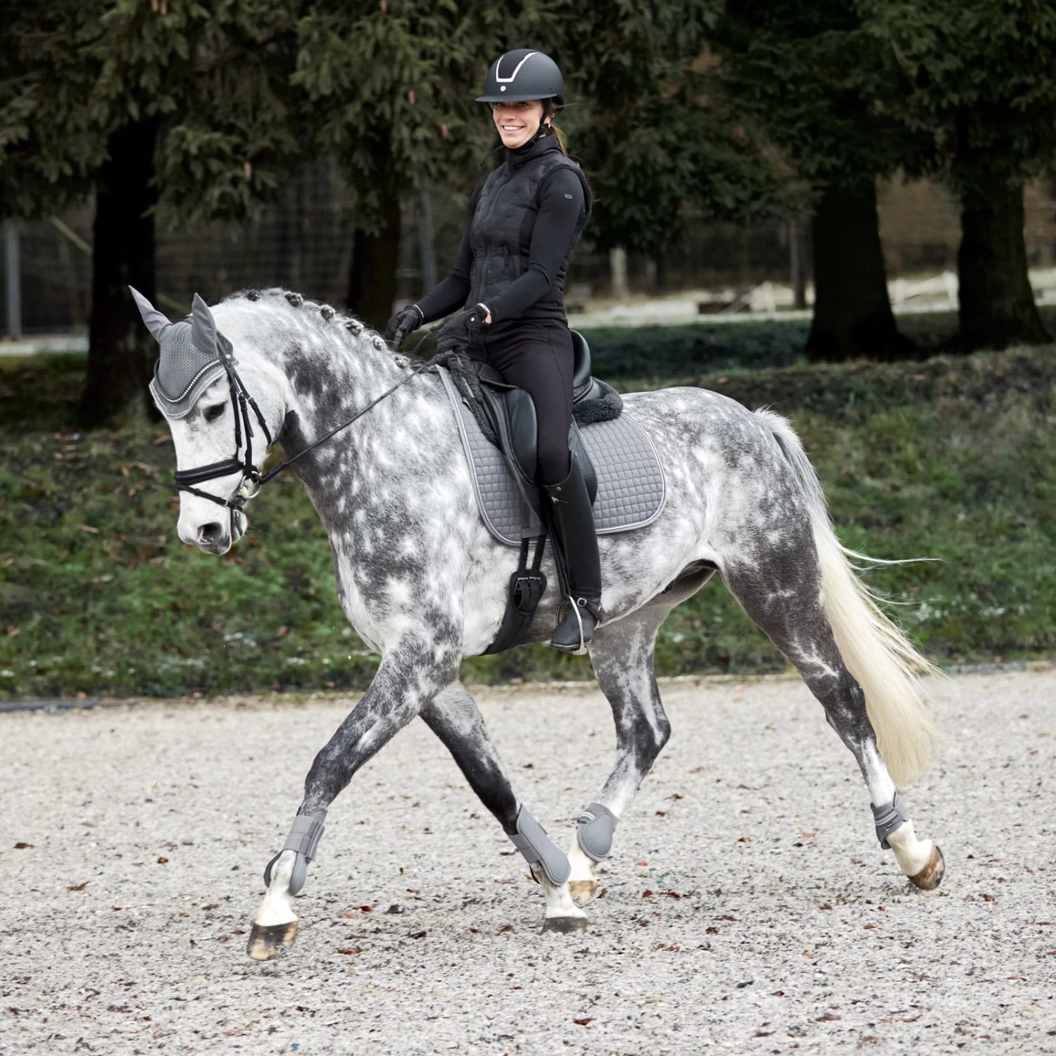 Horze Adepto All Purpose Saddle Pad - Steel Grey - Image 6