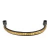 Horze Brass Clincher Browband - Black/Brass