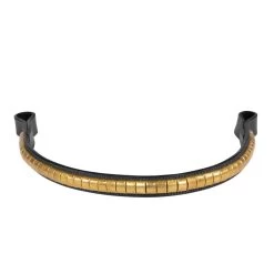 Horze Brass Clincher Browband - Black/Brass