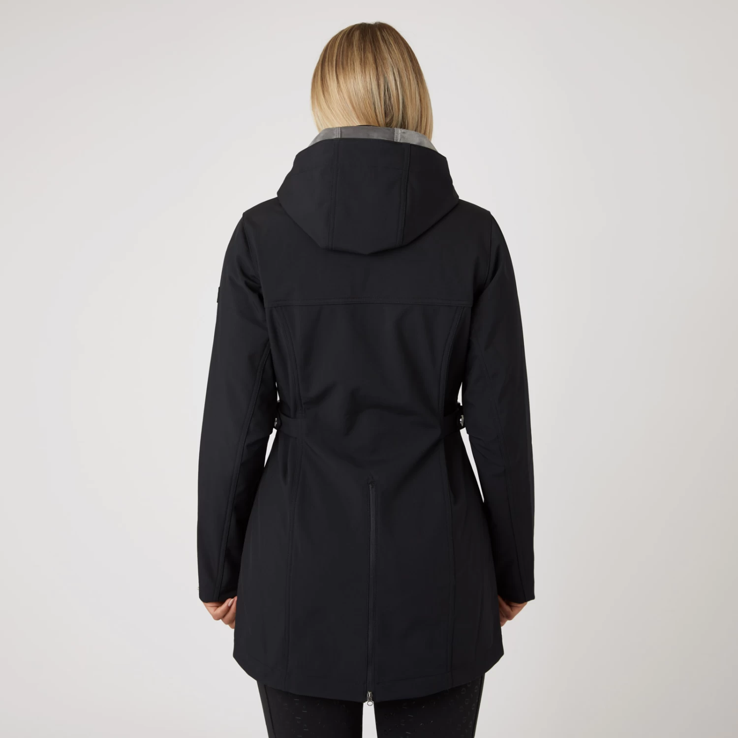 Horze Freya Womens Long Softshell Jacket - Black - Image 8