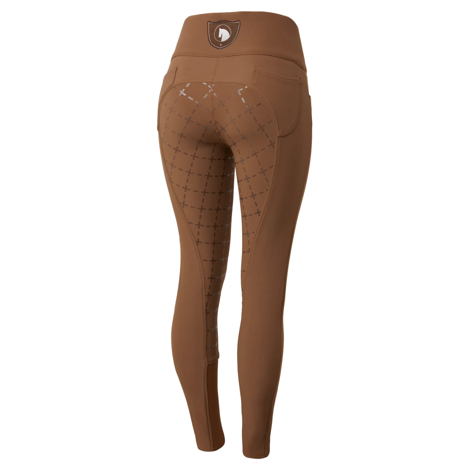 Horze Desiree Womens Silicone Full Seat Hybrid Breeches - Charcoal Grey - Image 10