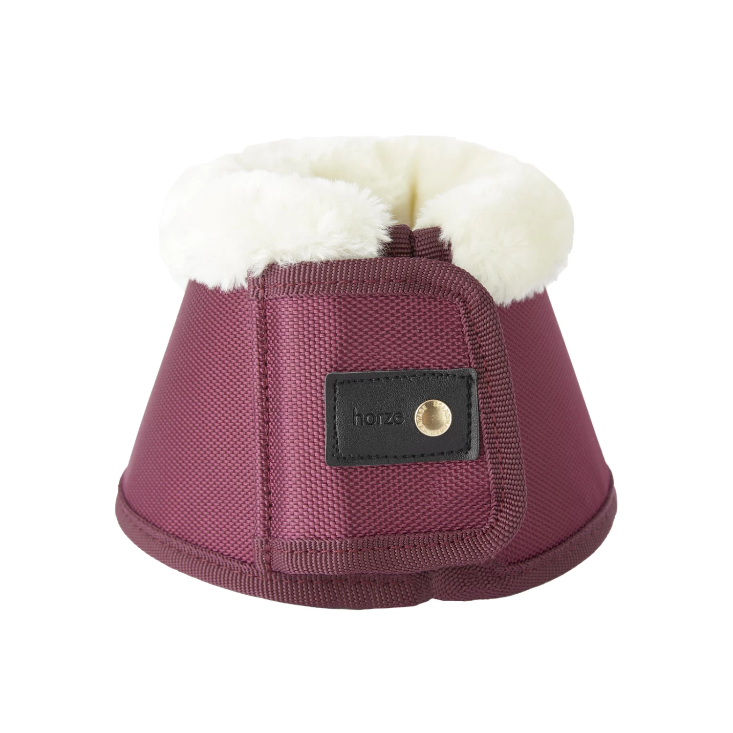 Horze Lincoln Faux Fur Bell Boots - Merlot - Image 3
