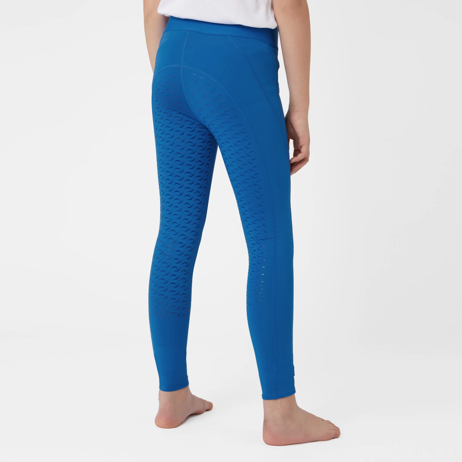 Horze Tessa Kids Full Seat Riding Tights - Princess Blue - Image 9