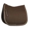 Horze Glarus Dressage Saddle Pad With Metallic Braiding - Iron Gate Grey