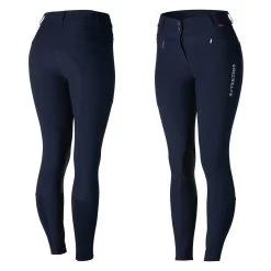 B Vertigo Drea Womens Silicone Knee Patch Breeches - Dark Navy