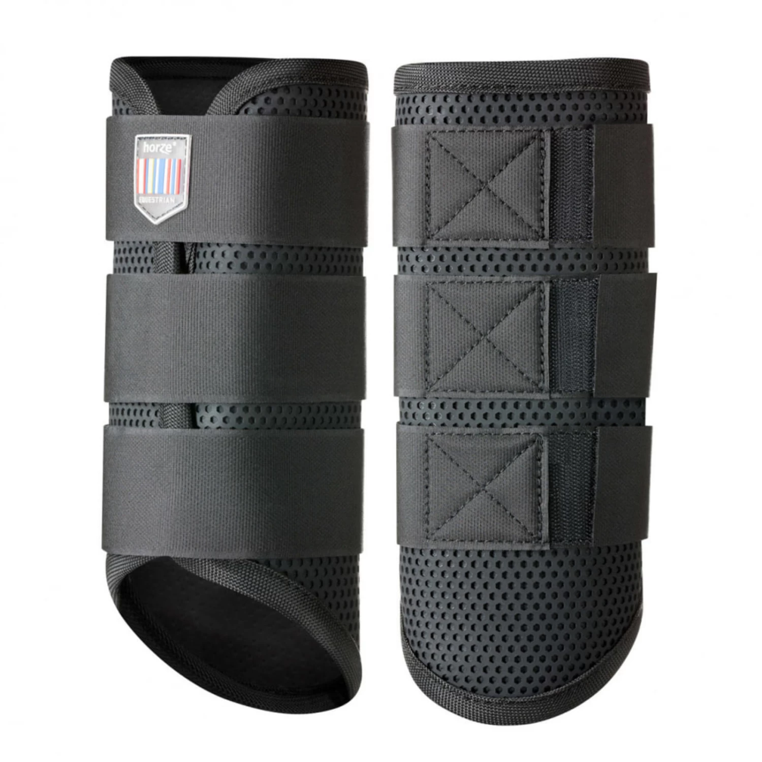 Horze Impact Flexi Strike Guard Boots - Rear - Black