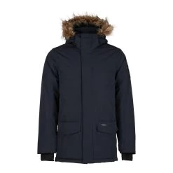 B Vertigo Garren Mens Winter Parka Jacket - Dark Navy