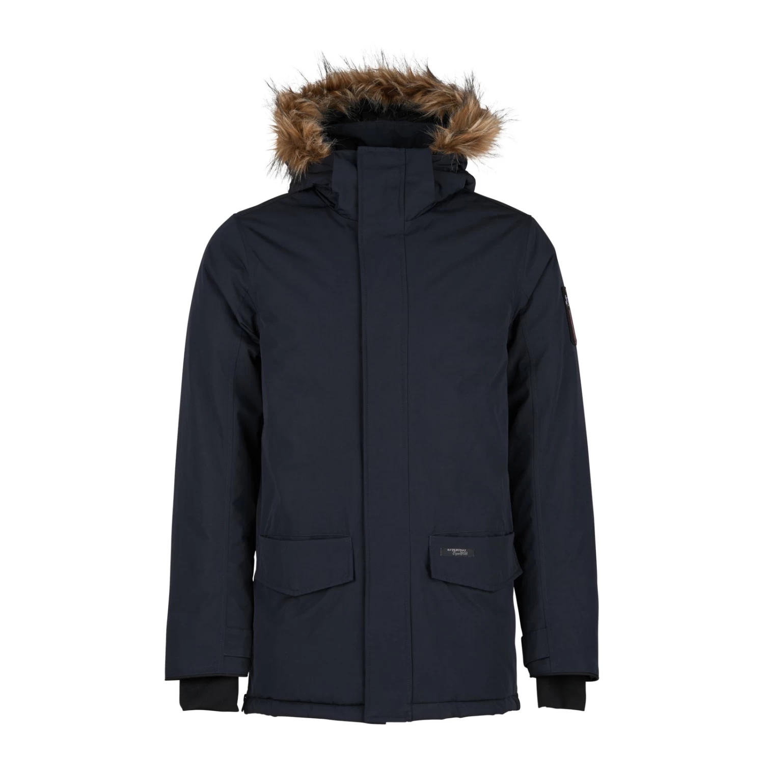 B Vertigo Garren Mens Winter Parka Jacket - Dark Navy