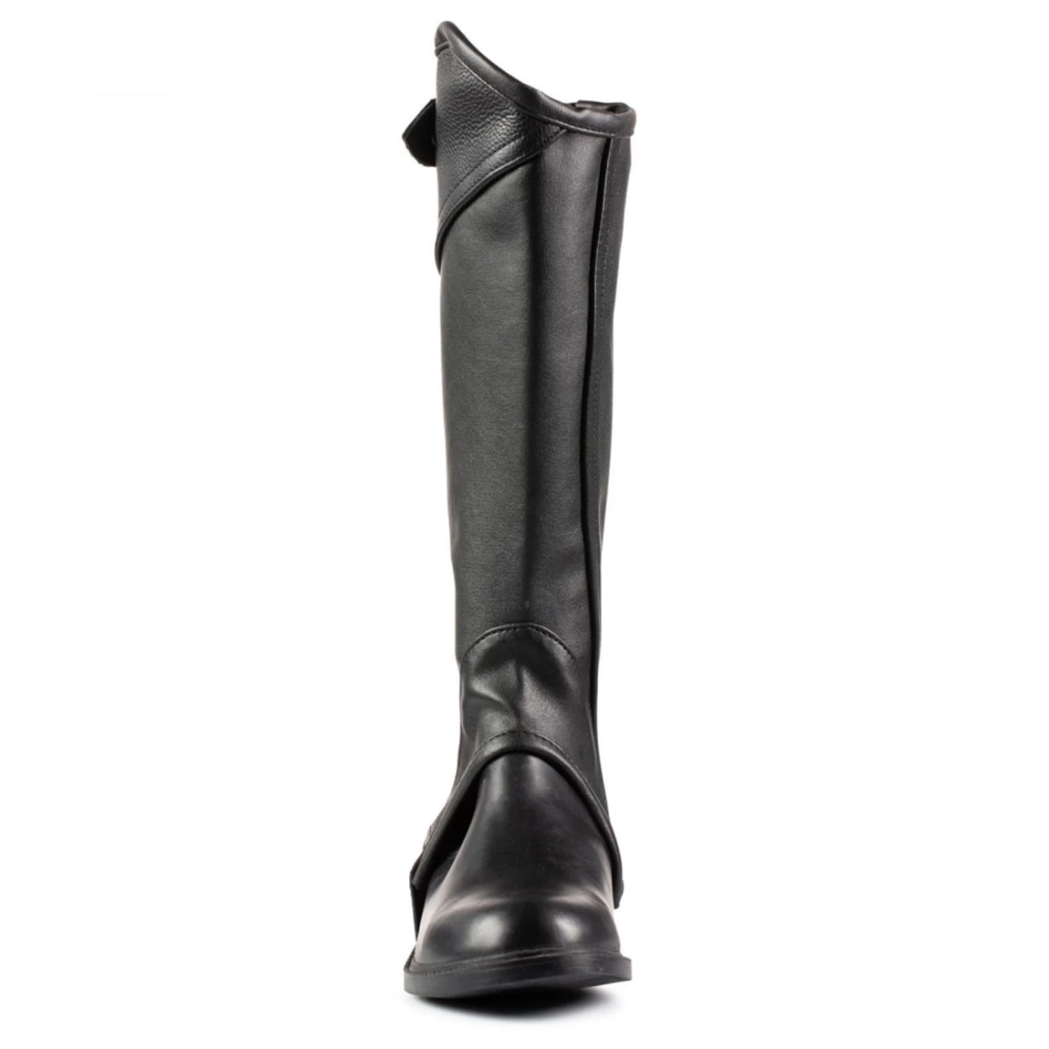 Horze Kids Soft Leather Half Chaps - Black - Image 7