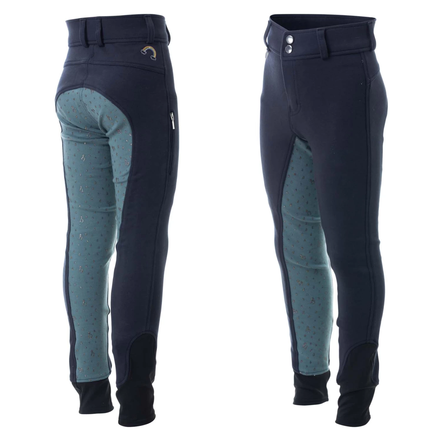 Horze Samara Kids Full Seat Breeches - Dark Navy