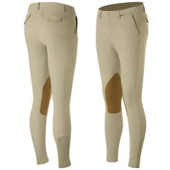 B Vertigo Sander Mens Hunter Knee Patch Breeches - Safari Brown
