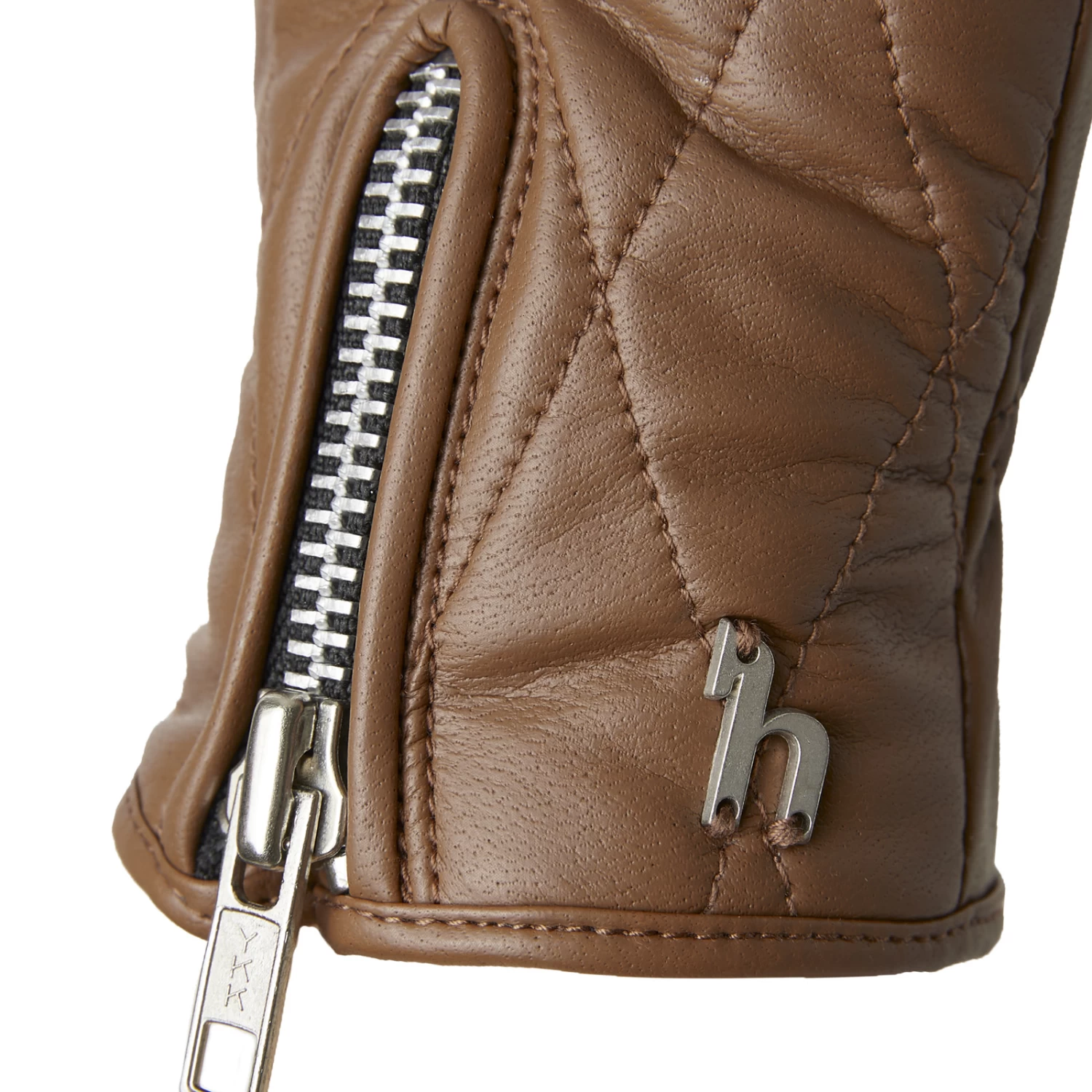 Horze Theresa Vegan Leather Winter Gloves - Brown - Image 5