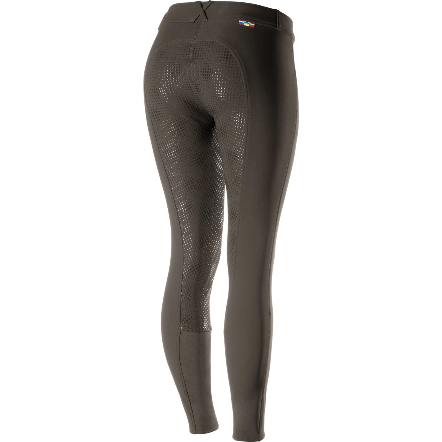 Horze Grand Prix Womens Silicone Full Seat Breeches - Dark Brown - Image 4