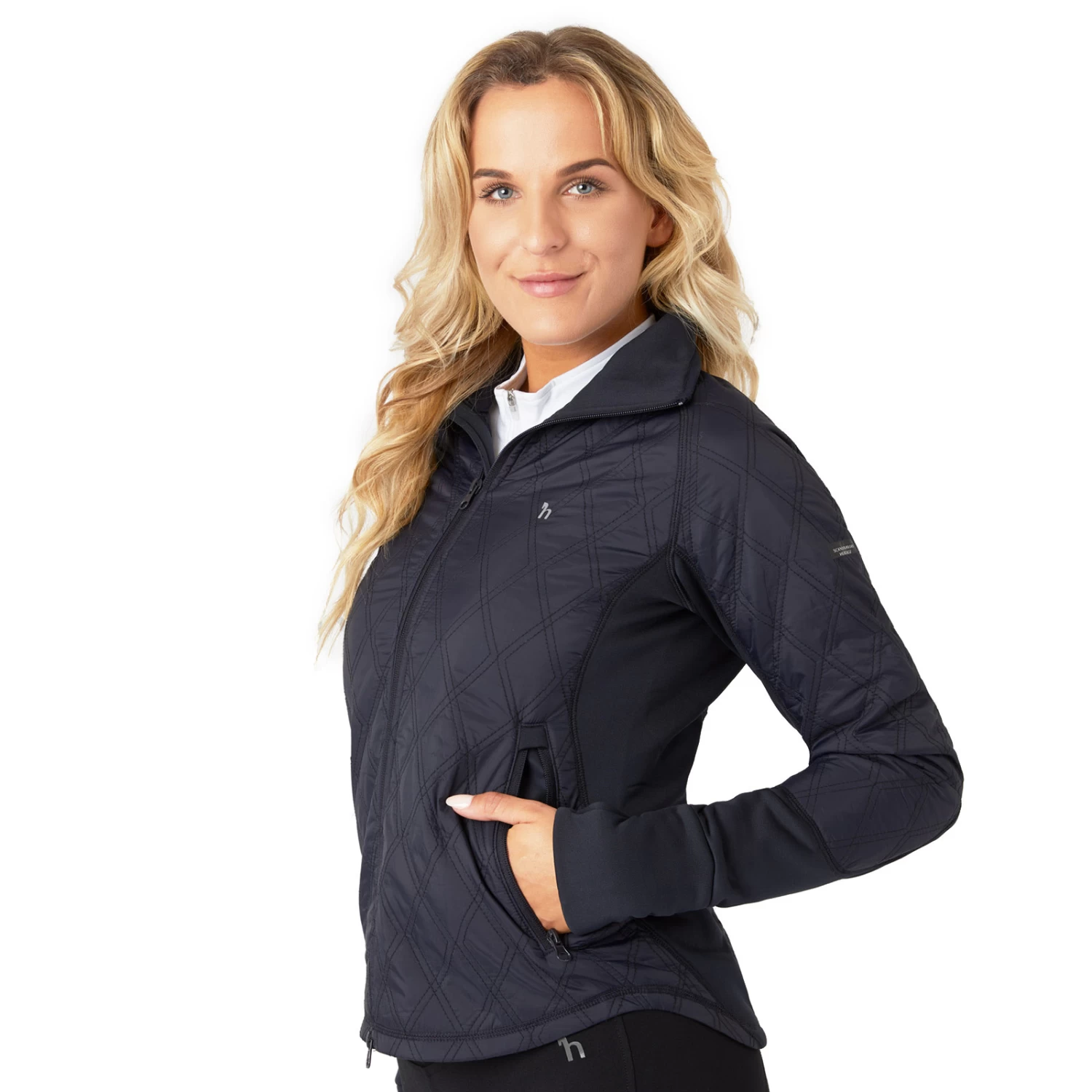 Horze Zoe Womens Lightweight Padded Jacket - Dark Navy - Image 8